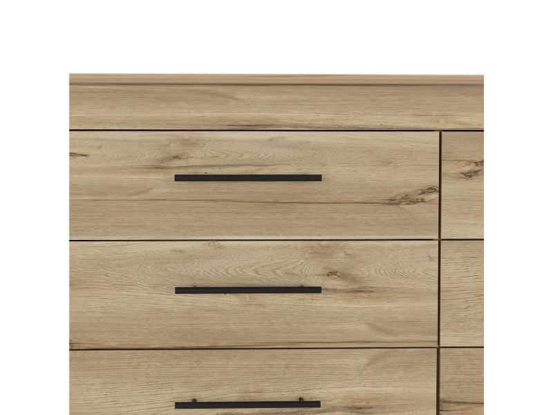 Organizador Asteria, Café Claro y Blanco, con Seis Cajones y Manijas Negras ZF