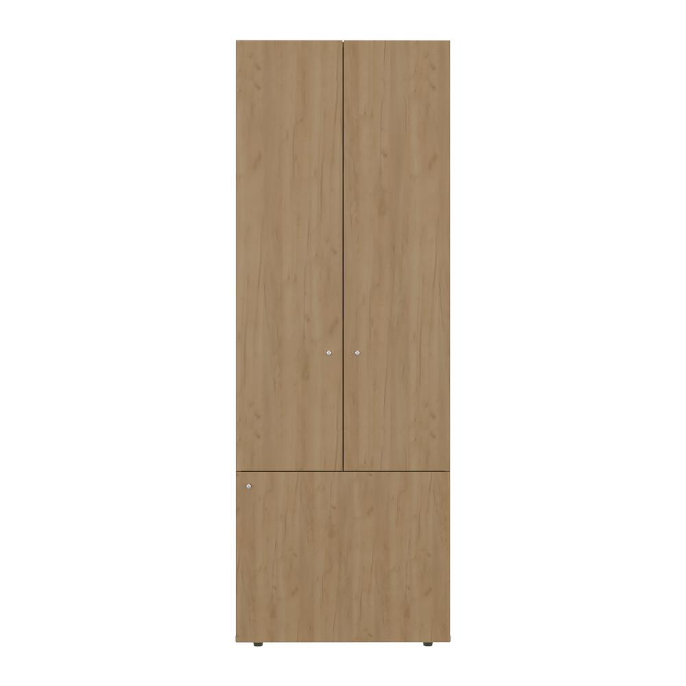 Closet Beico II, Fresno Europeo y Blanco Duqueza, Con Tres Puertas Abatibles y Cuatro Entrepaños ZF