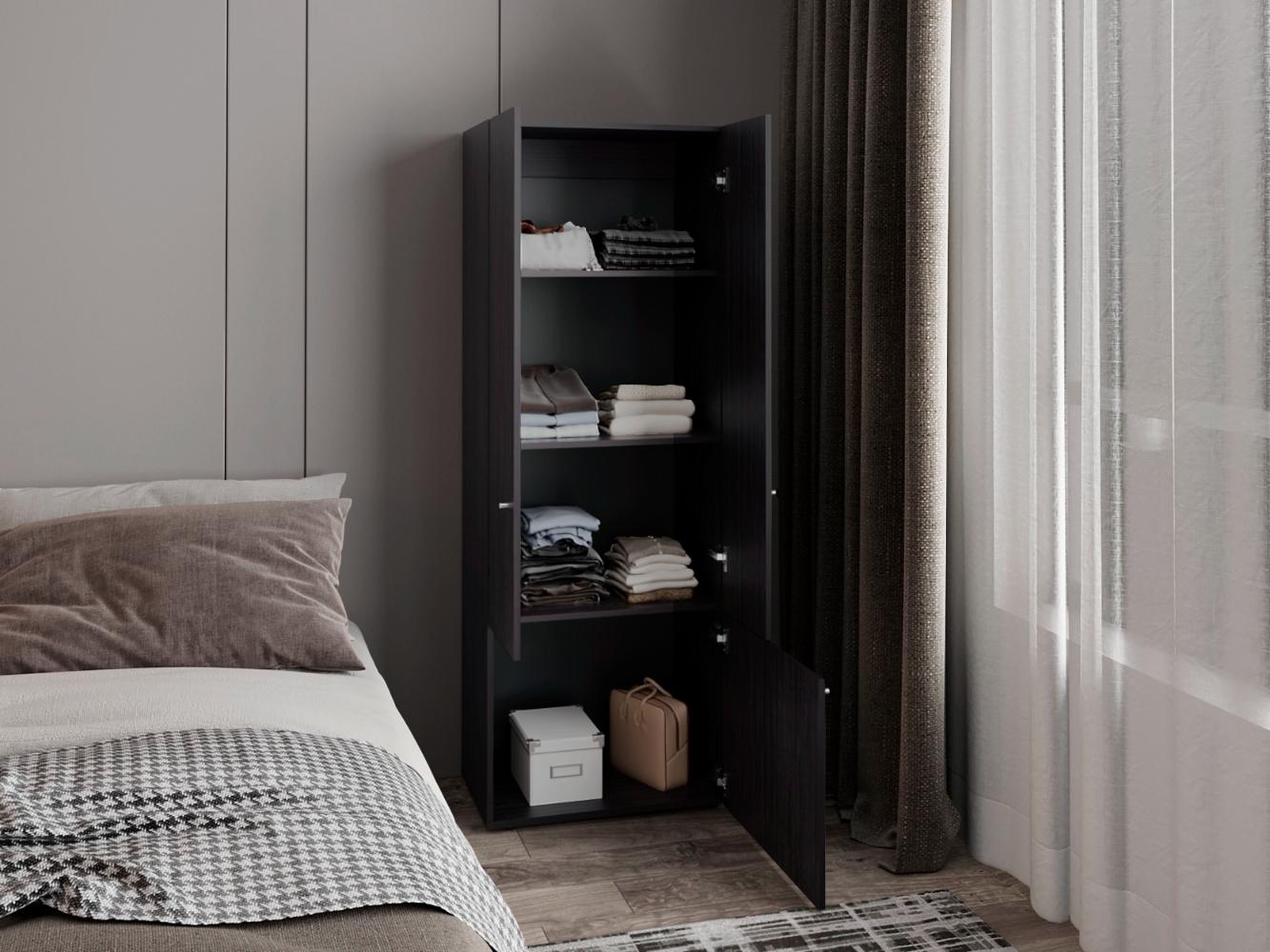 Closet Beico II, Fresno Europeo y Blanco Duqueza, con tres Puertas Abatibles y cuatro entrepaños ZF
