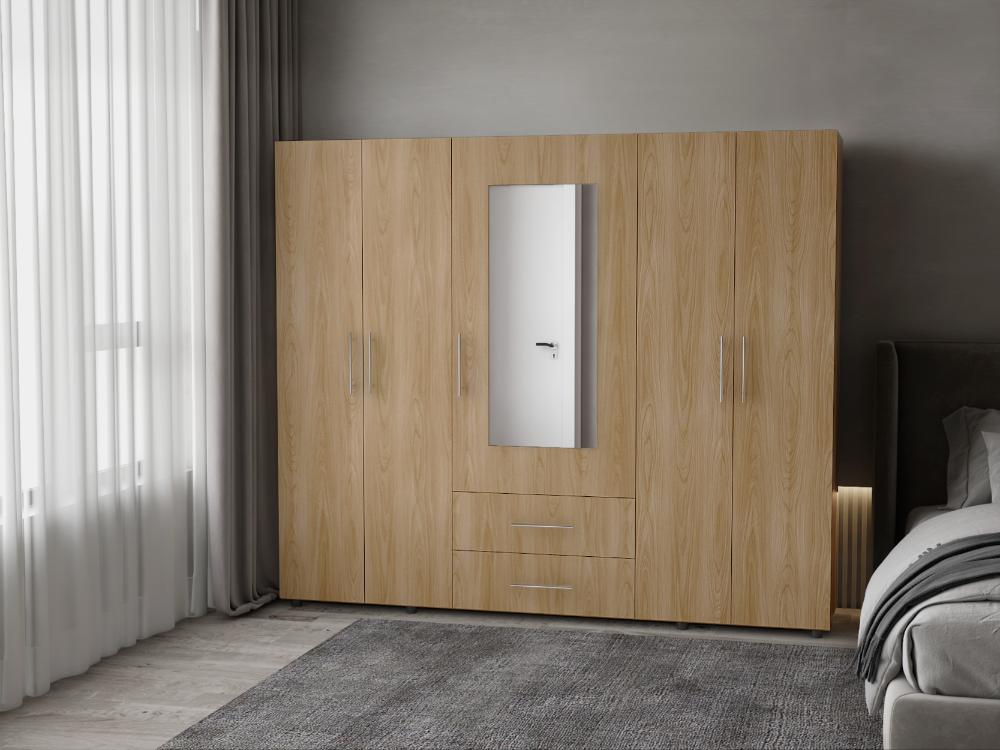 Closet Grays, Fresno Europeo y Blanco Duqueza, puerta con Espejo