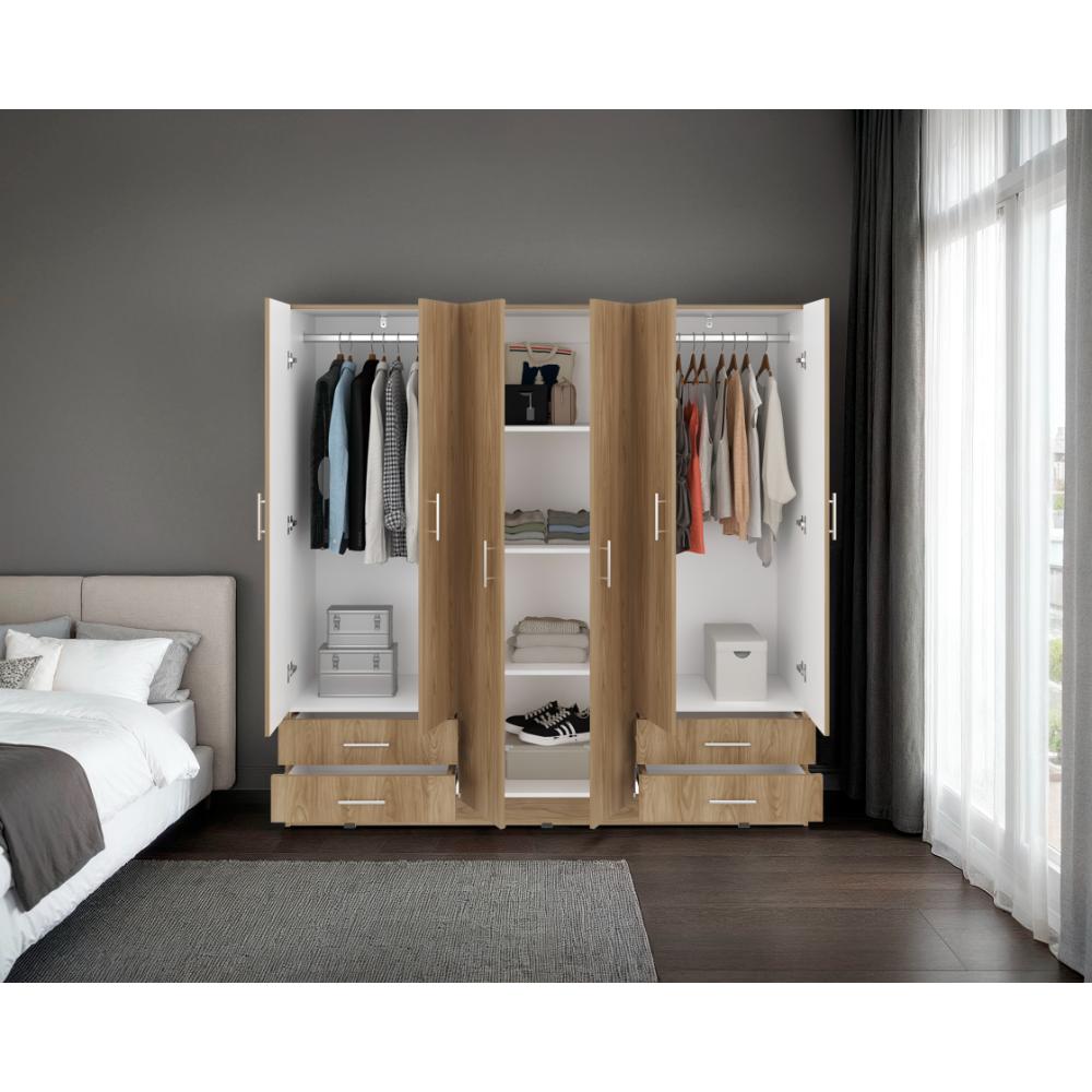 Closet Petunia, Fresno Europeo y Blanco, Con Cuatro Organizadores