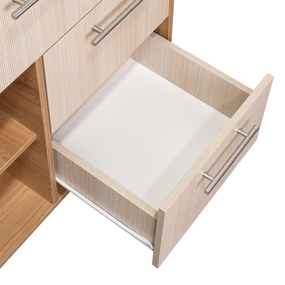 Closet sevilla, Fresno Europeo, con Dos Puertas Abatibles y Tres Cajones