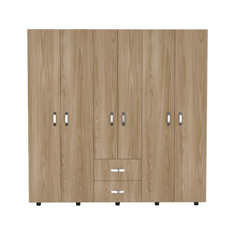 Closet Barin 200, Fresno Europeo y Wengue, Con Seis Puertas Abatibles