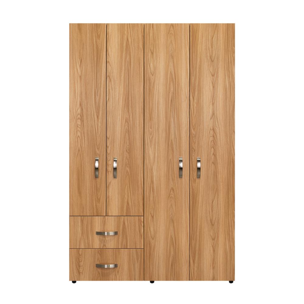 Closet Barin 120, Fresno Europeo y Wengue, Con Cajones De Gran Capacidad Para Su Almacenamiento