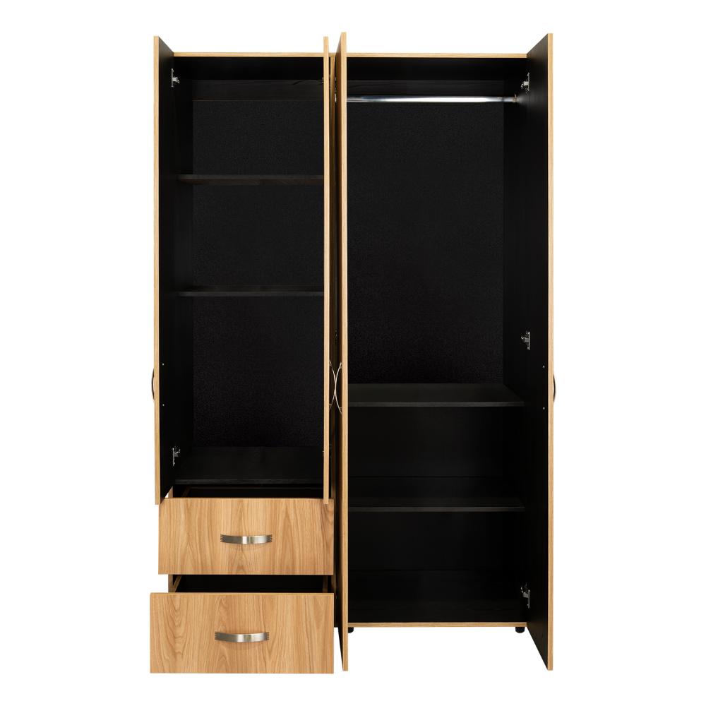 Closet Barin 120, Fresno Europeo y Wengue, Con Cajones De Gran Capacidad Para Su Almacenamiento