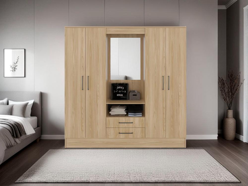 Closet Barmine, Fresno Europeo y Wengue, con dos cajones organizadores multiusos ZF