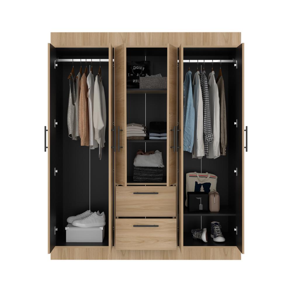 Closet Aura, Fresno Europeo y Wengue, con 6 puertas y 2 cajones