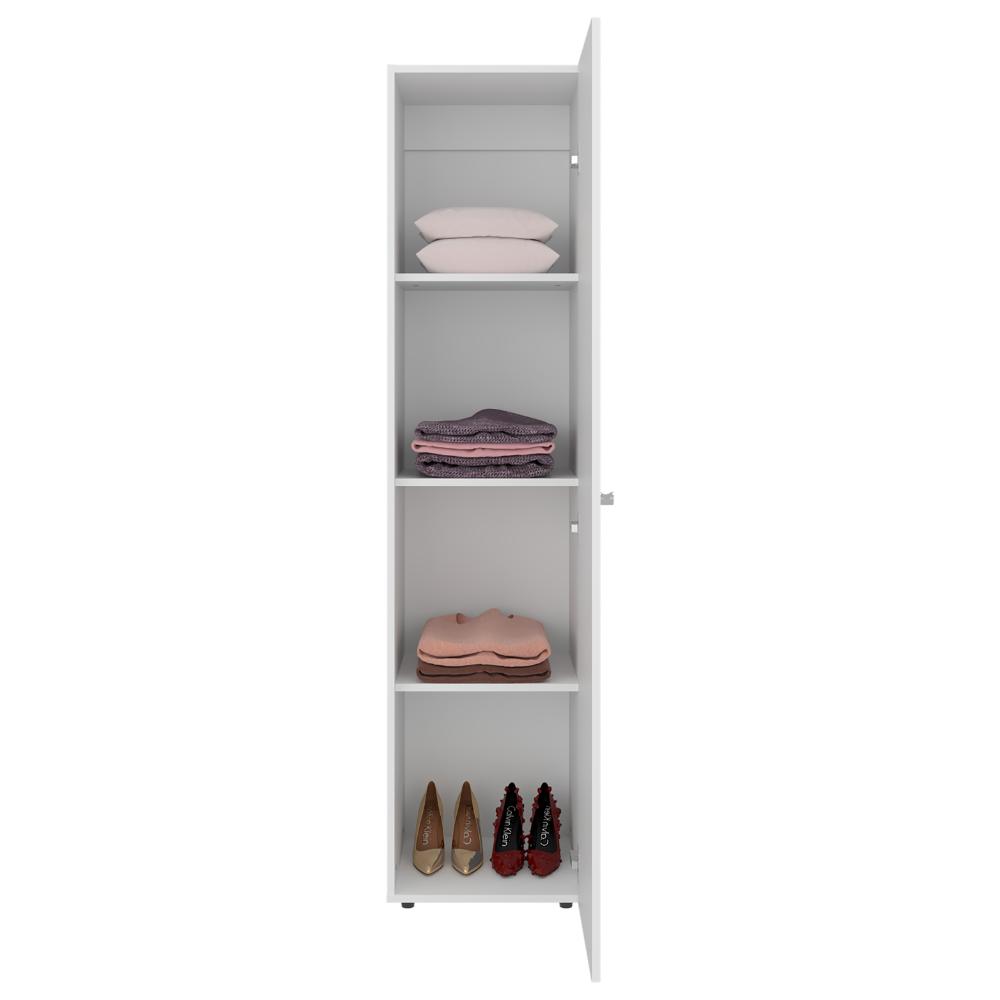 Clóset con Espejo Alma, Kronos Blanco, Diseño Moderno con Entrepaños y Puerta ZF