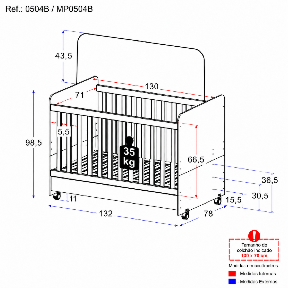 Cuna Para Bebé Convertible Café En Cama Infantil Con colchón