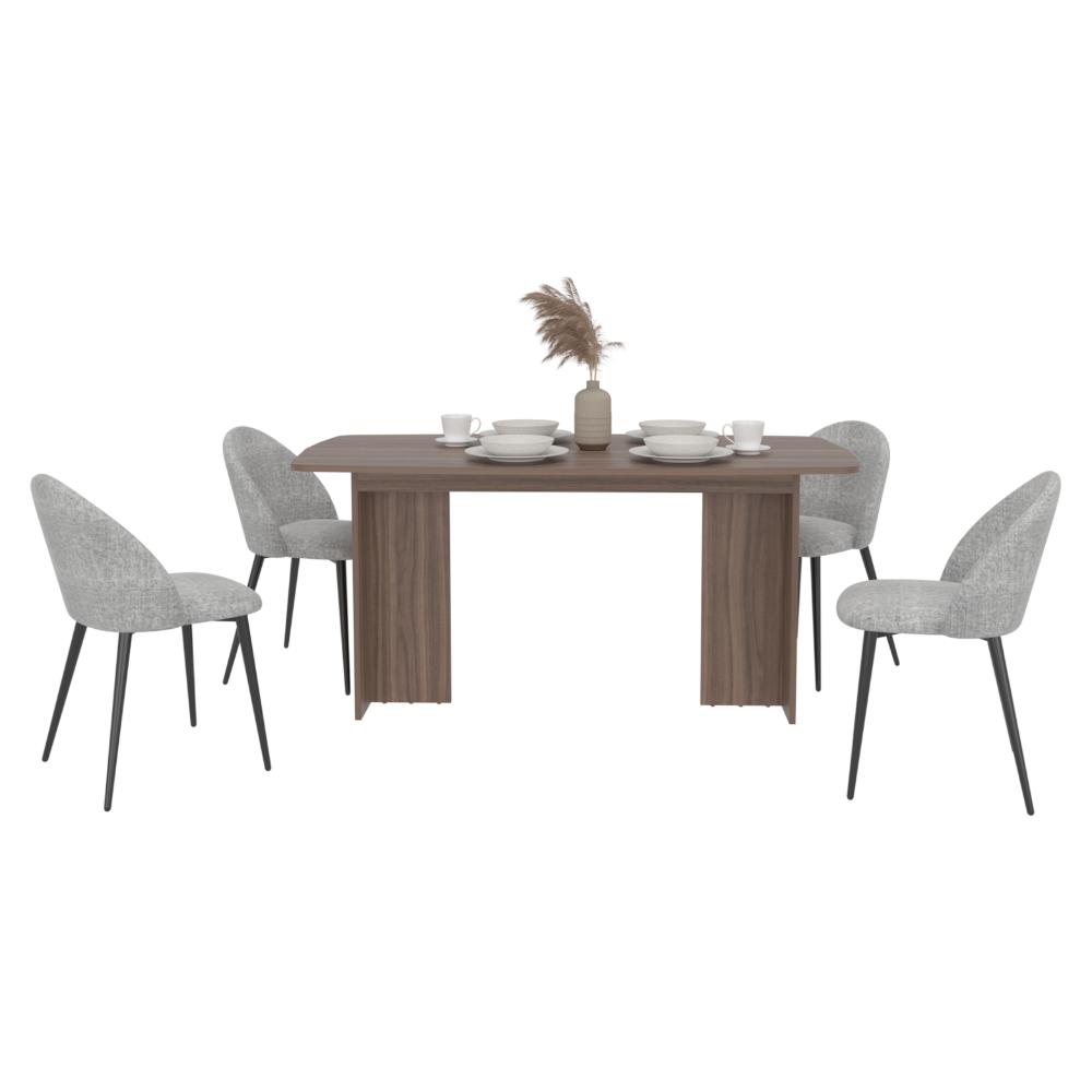 Mesa para Comedor Bangok, Avellana, con Diseño Práctico y Funcional, No Incluye Sillas
