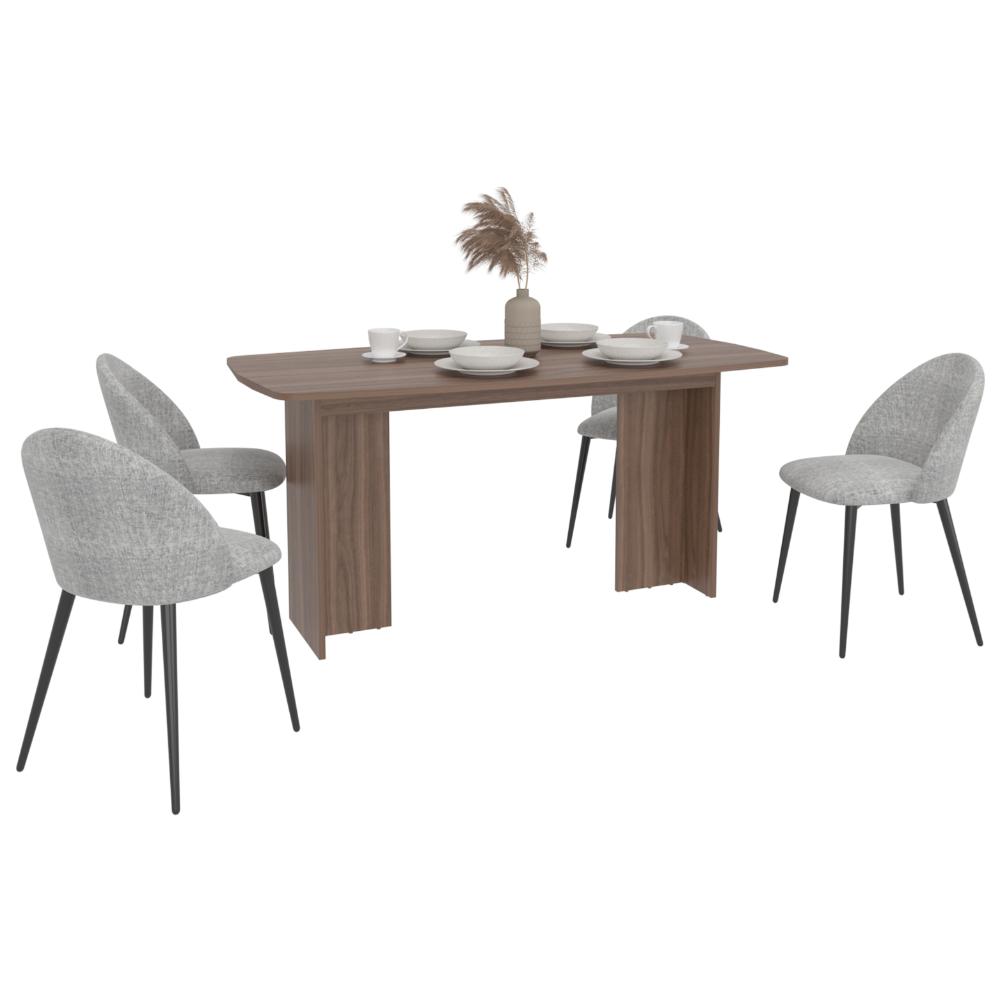 Mesa para Comedor Bangok, Avellana, con Diseño Práctico y Funcional, No Incluye Sillas
