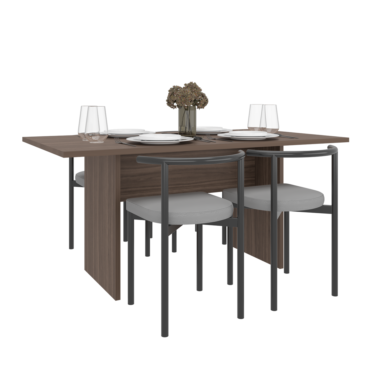 Mesa para Comedor Ascher, Avellana, para Seis Puestos, No Incluye Sillas