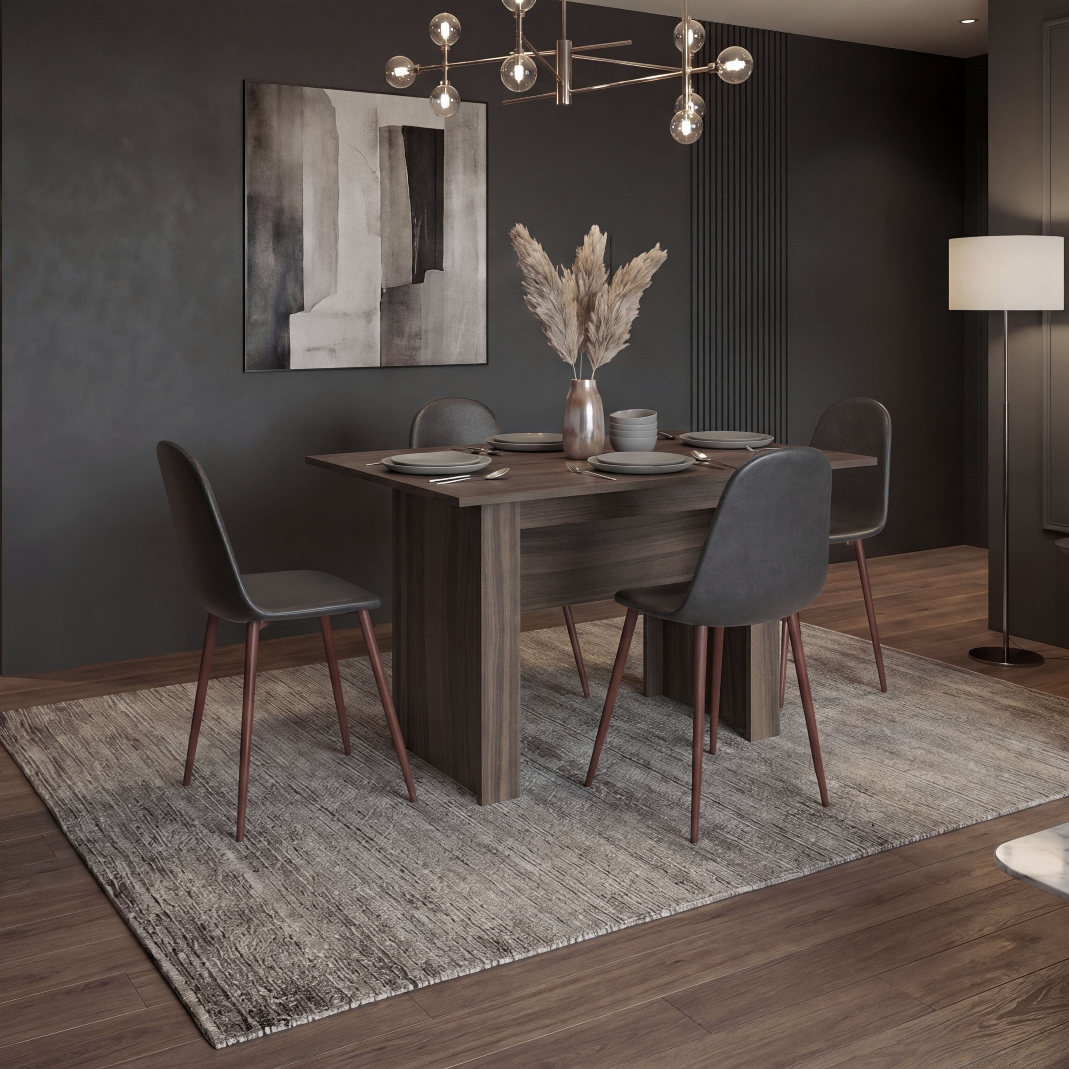 Mesa para Comedor Classic, Avellana, para Cuatro Puestos, No Incluye Sillas
