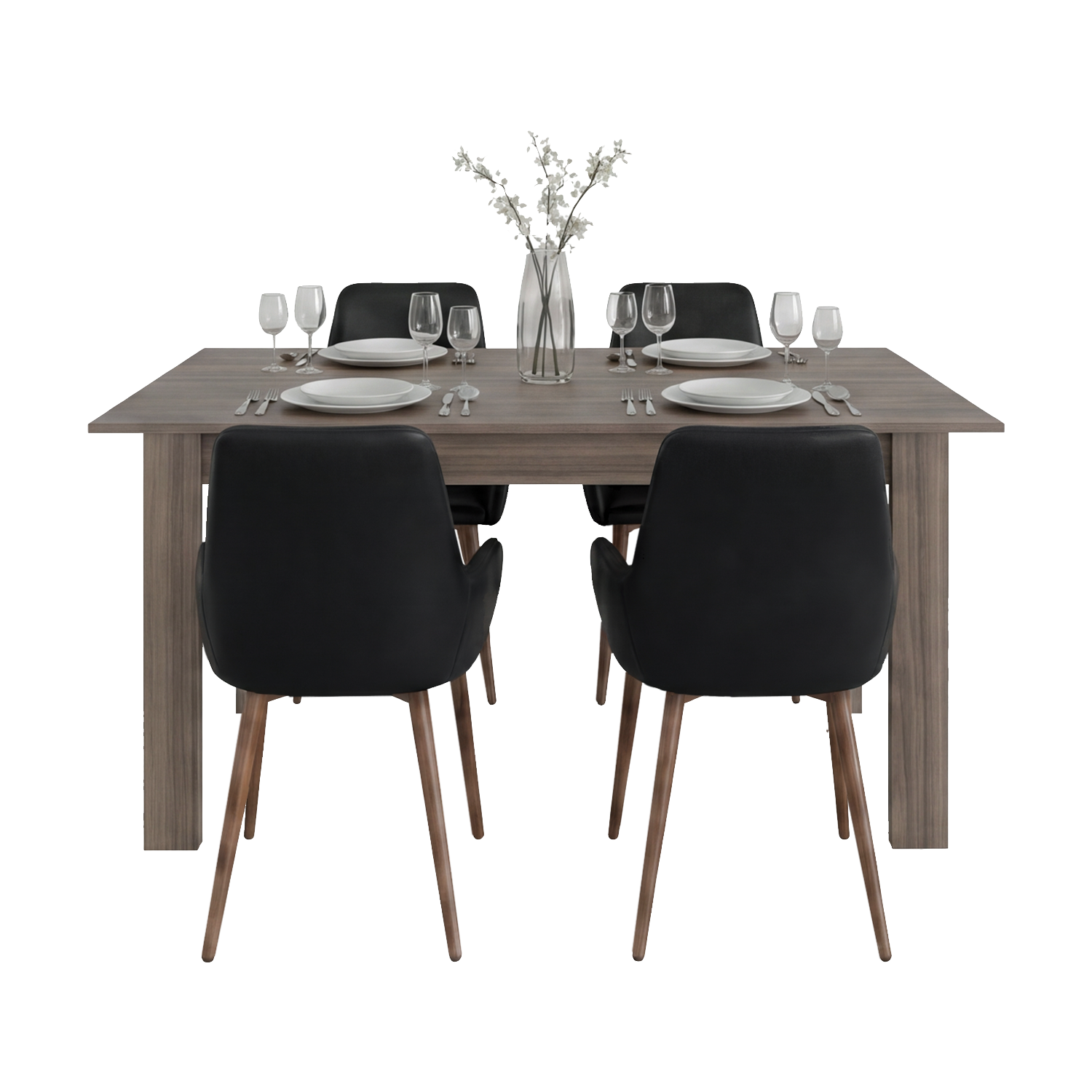 Mesa para Comedor Estrella 160, Avellana, con Espacio para Cuatro Personas, No Incluye Sillas