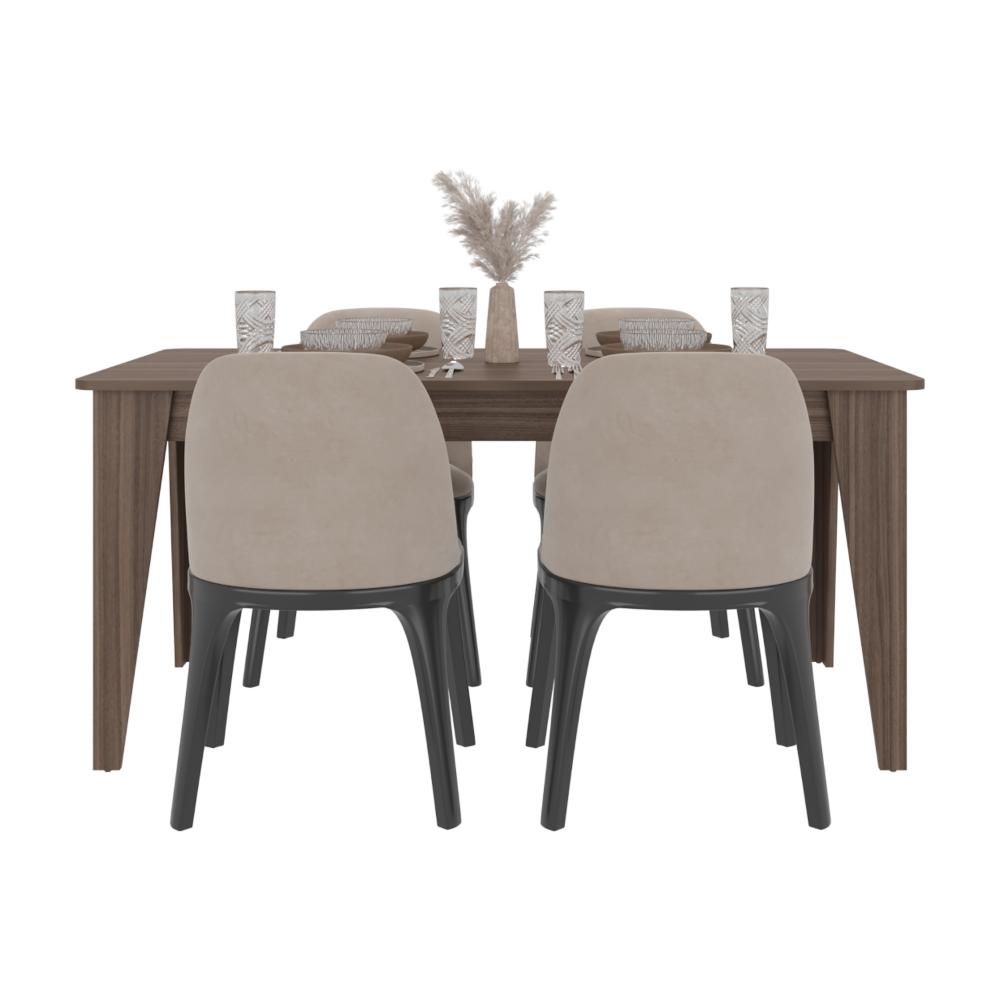 Mesa para Comedor Torino 160, Avellana, Diseño Moderno, No Incluye Sillas