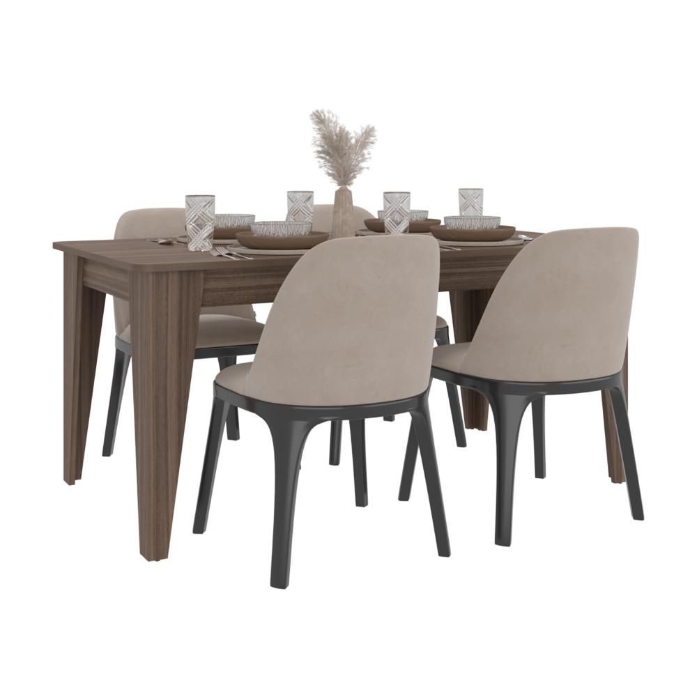 Mesa para Comedor Torino 160, Avellana, Diseño Moderno, No Incluye Sillas