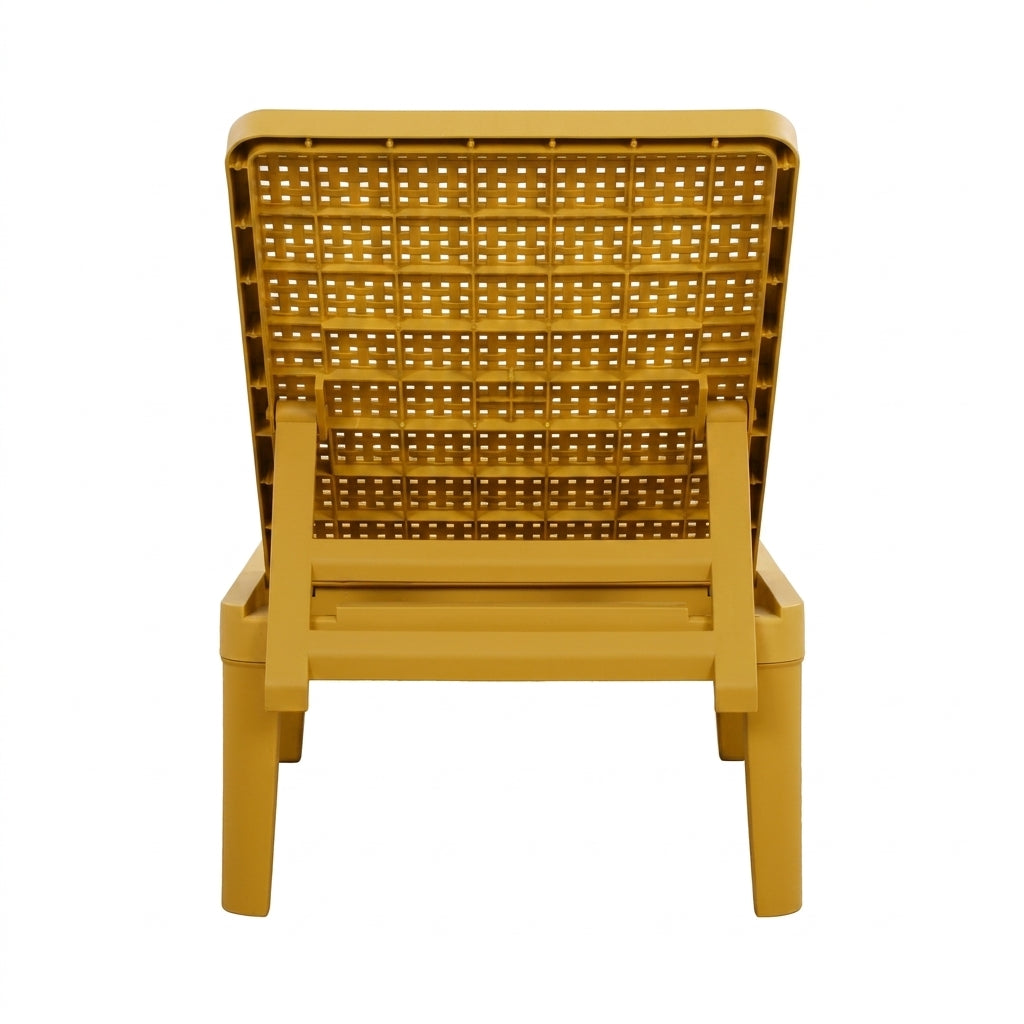 Set de 2 Camas Asoleadoras Delhi, Amarillo, Diseño Minimalista