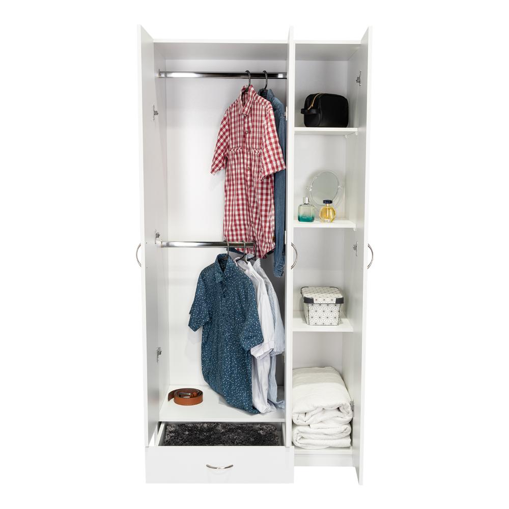 Closet Viltex, Blanco, Con Un Cajon, Amplios Espacio Para Ropa