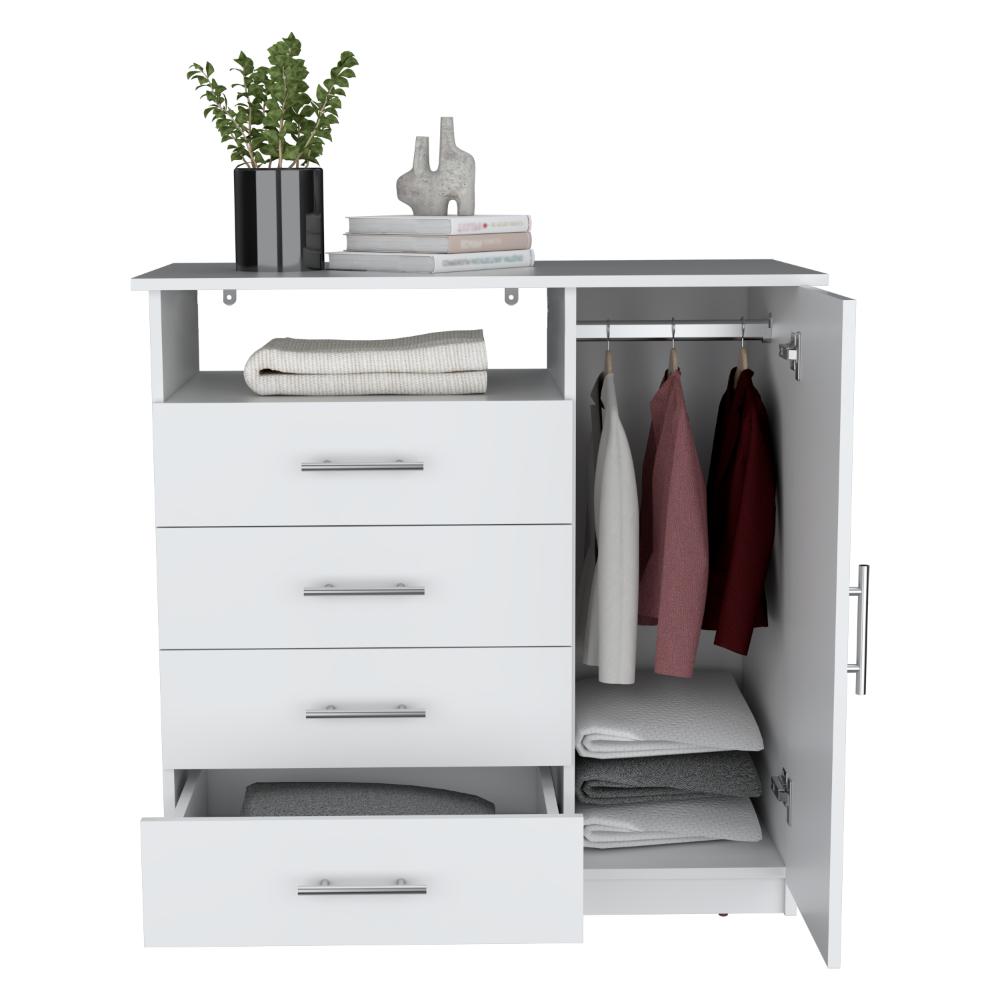 Organizador Barlovento, Blanco Duqueza, con Cuatro Cajones y una Puerta