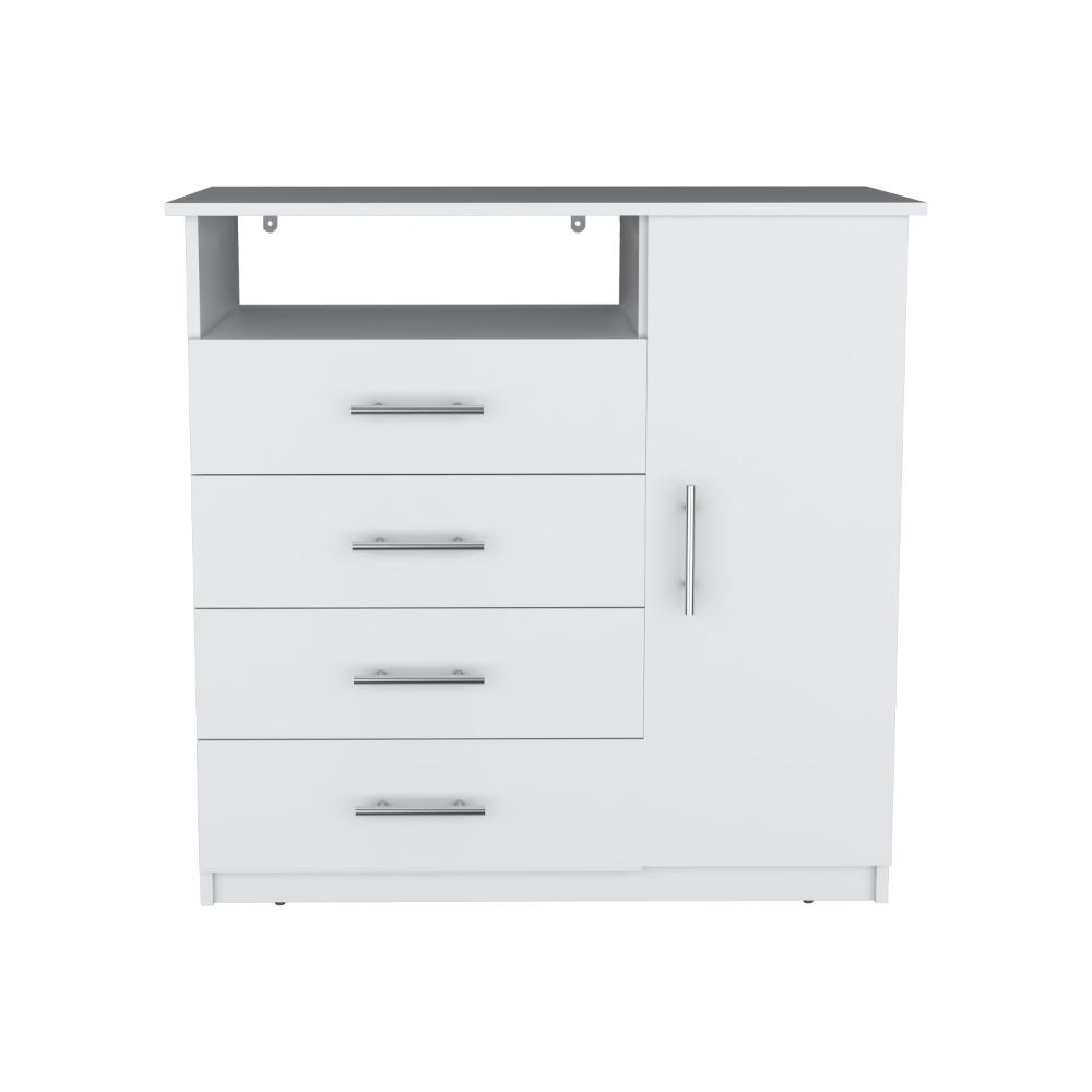 Organizador Barlovento, Blanco Duqueza, con Cuatro Cajones y una Puerta