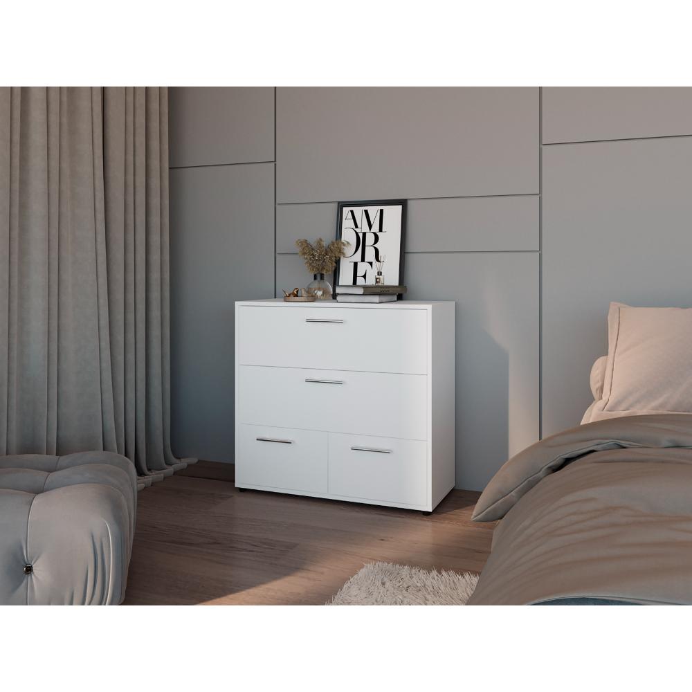 Organizador Apina, Blanco, con Cuatro Cajones Deslizables ZF