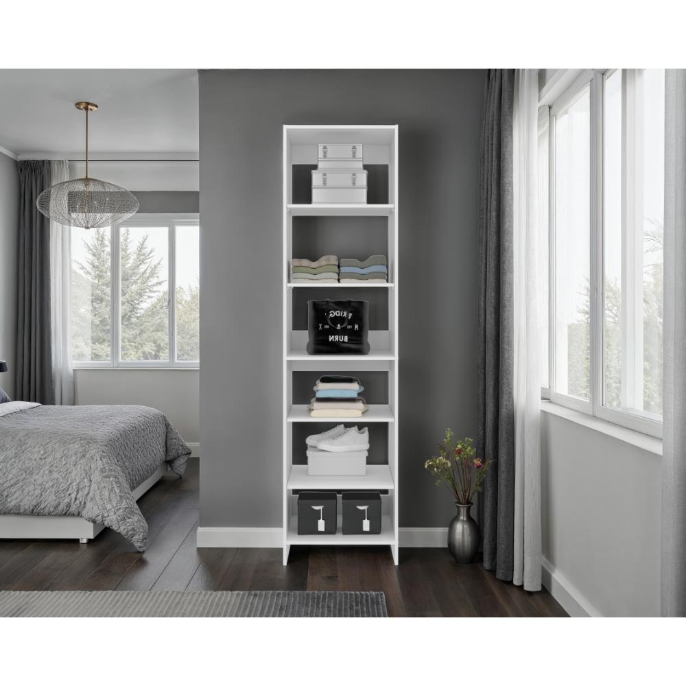 Closet Eco, Kronos Blanco, Con variedad de entrepaños, sin puertas ZF
