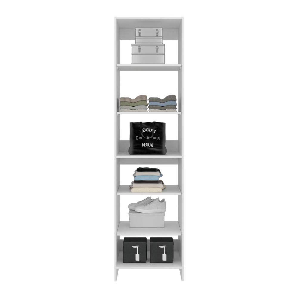 Closet Eco, Kronos Blanco, Con variedad de entrepaños, sin puertas ZF