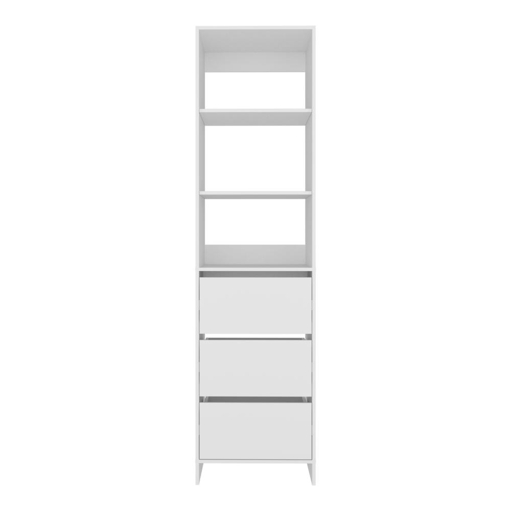 Closet  Eco, Kronos Blanco, Con tres entrepaños y tres cajones amplios para organizar ropa ZF