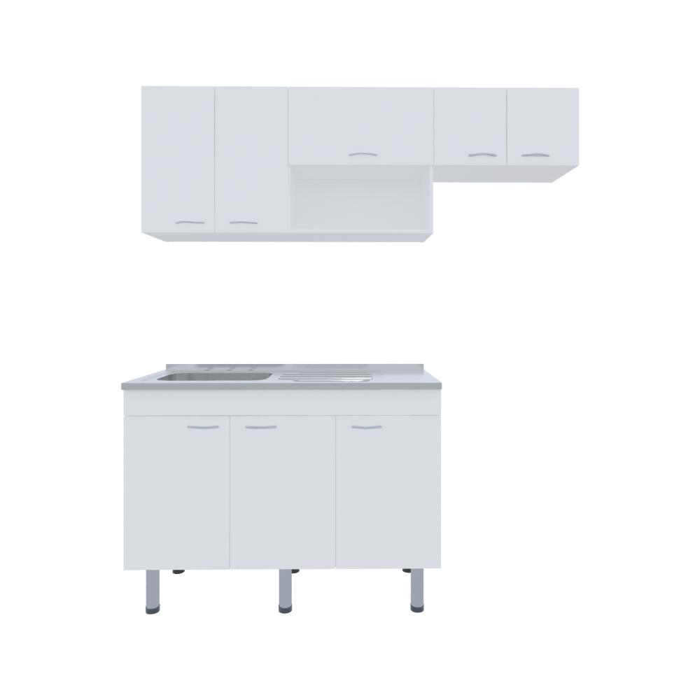 Cocina Integral Oceana, Kronos Blanco, Incluye Meson 118 cm ZF