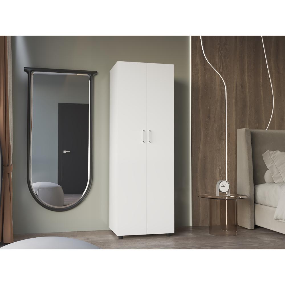 Closet Rayo, Blanco, Con Dos Puertas y Tubo En Su Interior ZF