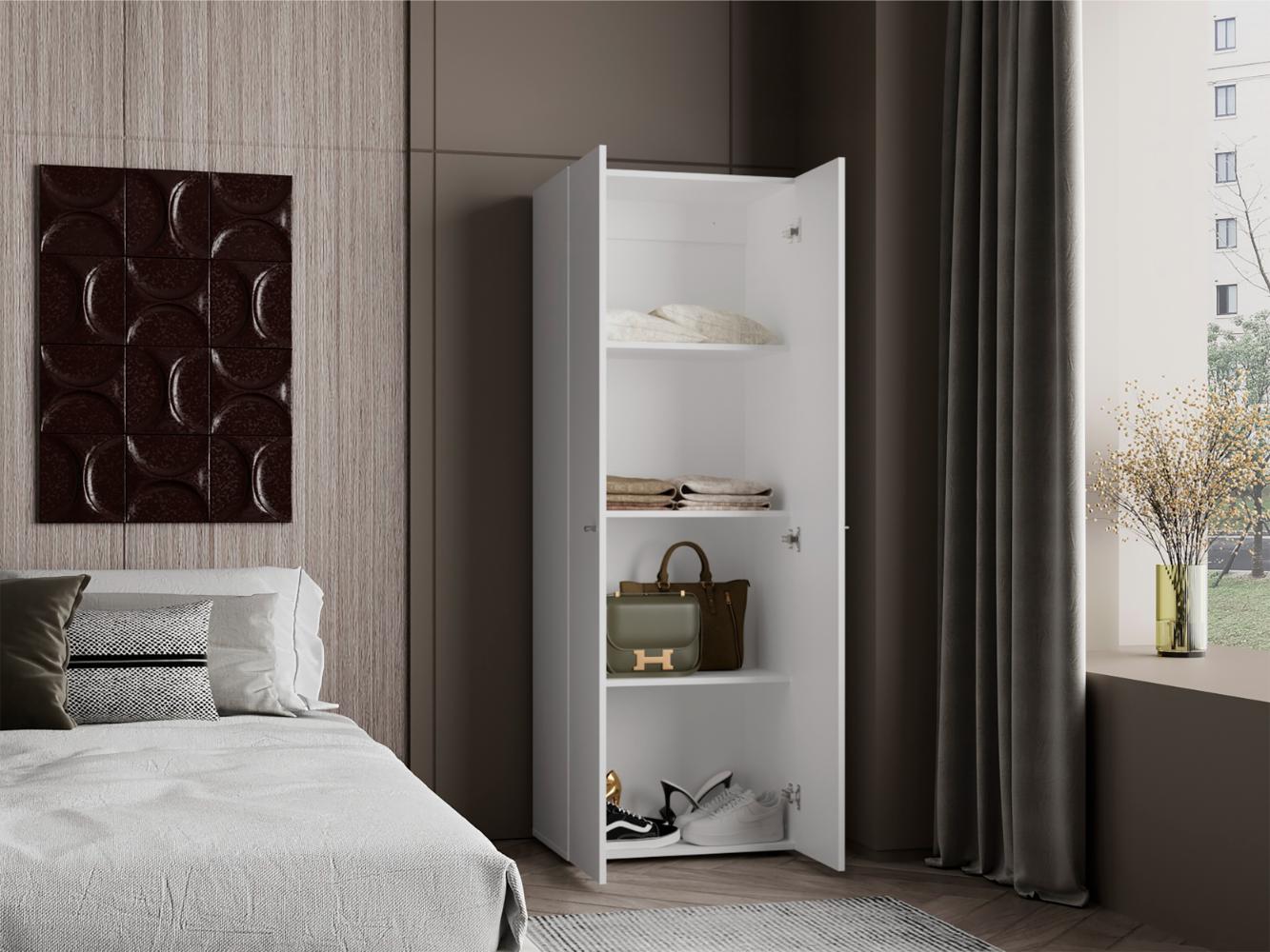 Closet Beico, Blanco Duqueza, con dos Puertas Abatibles y cuatro entrepaños ZF