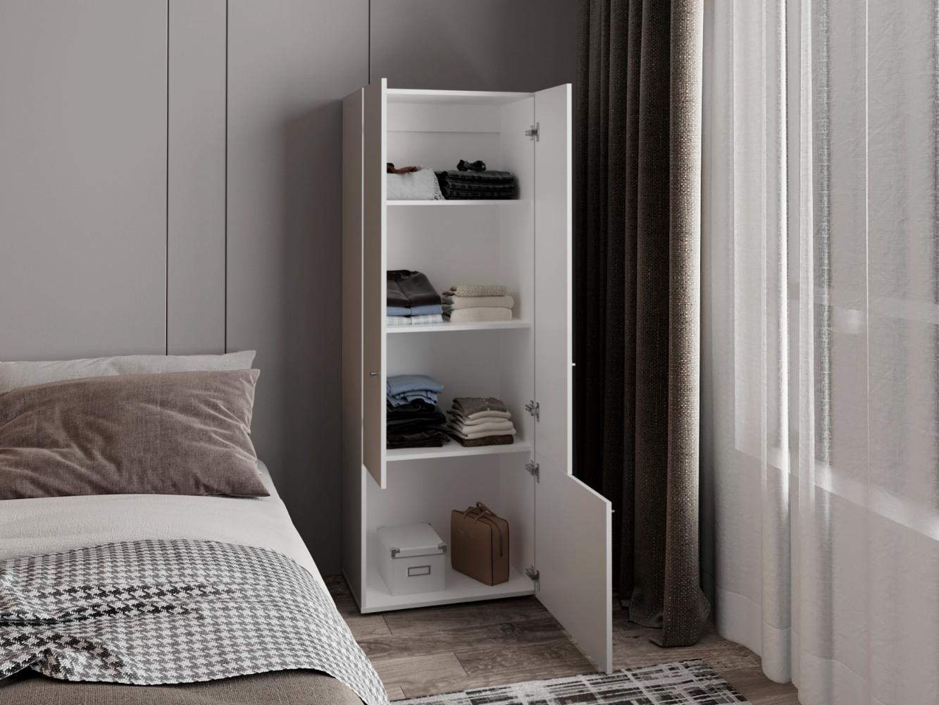 Closet Beico II, Blanco Duqueza, Con Tres Puertas Abatibles y Cuatro Entrepaños