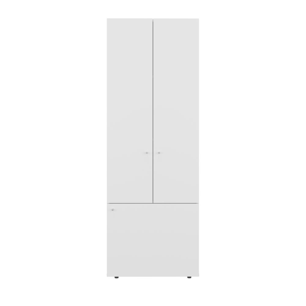 Closet Beico II, Blanco Duqueza, Con Tres Puertas Abatibles y Cuatro Entrepaños