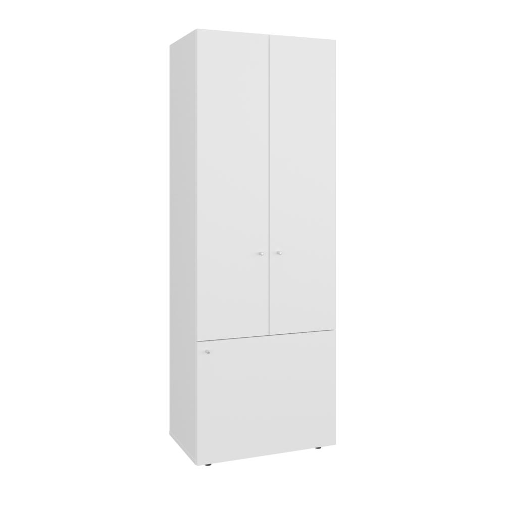 Closet Beico II, Blanco Duqueza, Con Tres Puertas Abatibles y Cuatro Entrepaños