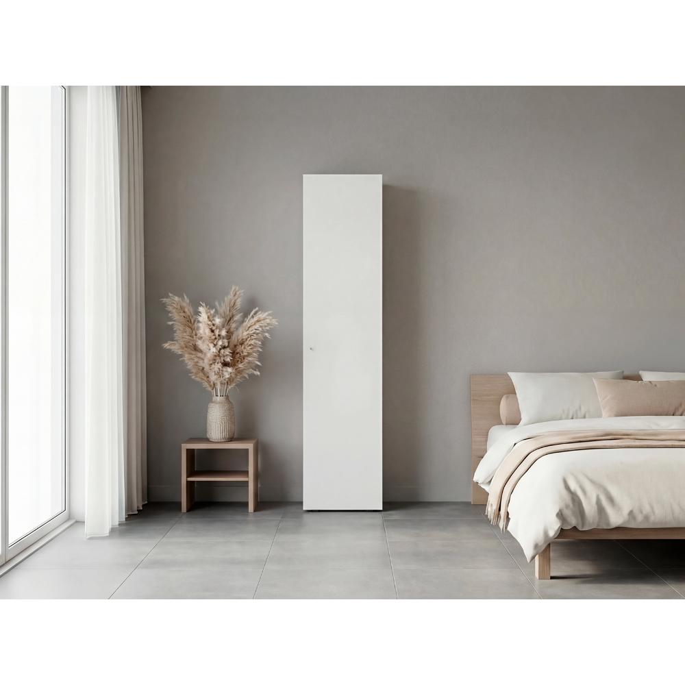 Closet Alma, Blanco Duqueza , Una puerta abatible y entrepaños para guardar ropa ZF