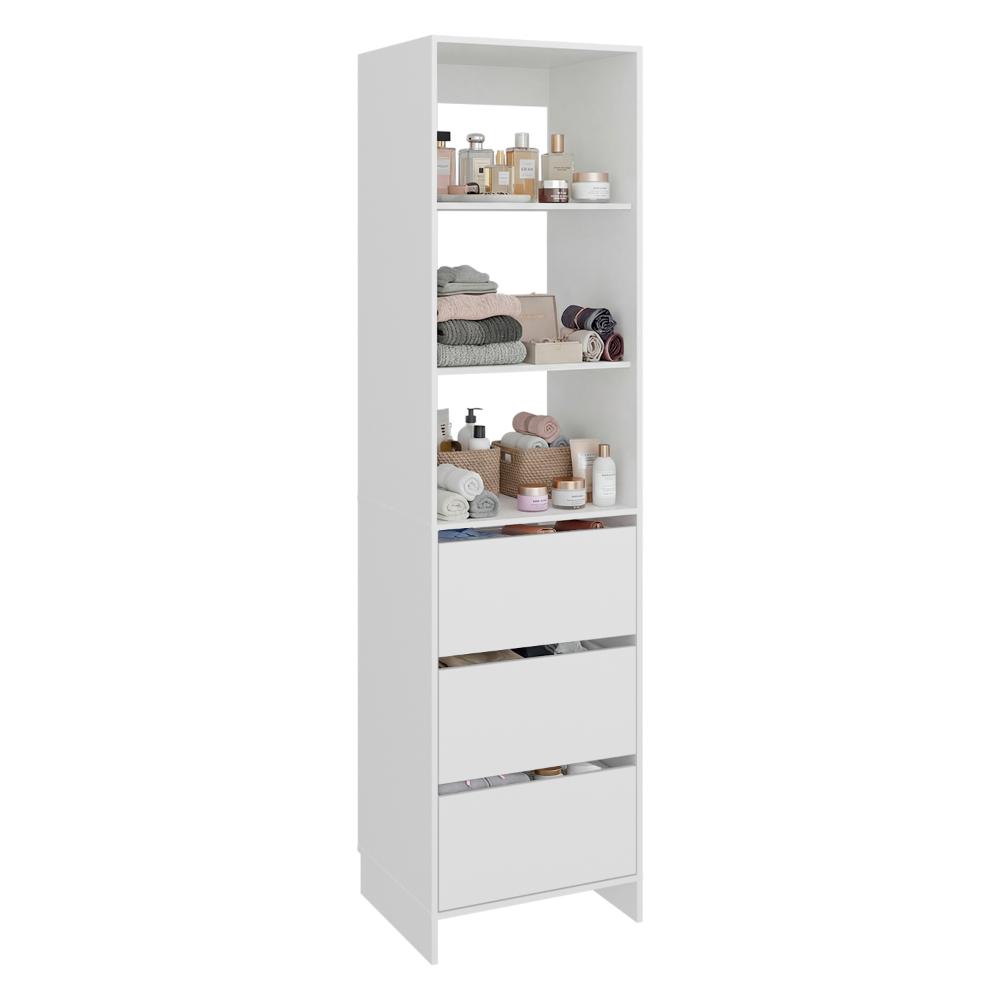 Closet Independiente 40, Blanco, con 2 entrepaños y 3 cajones multiusos ZF