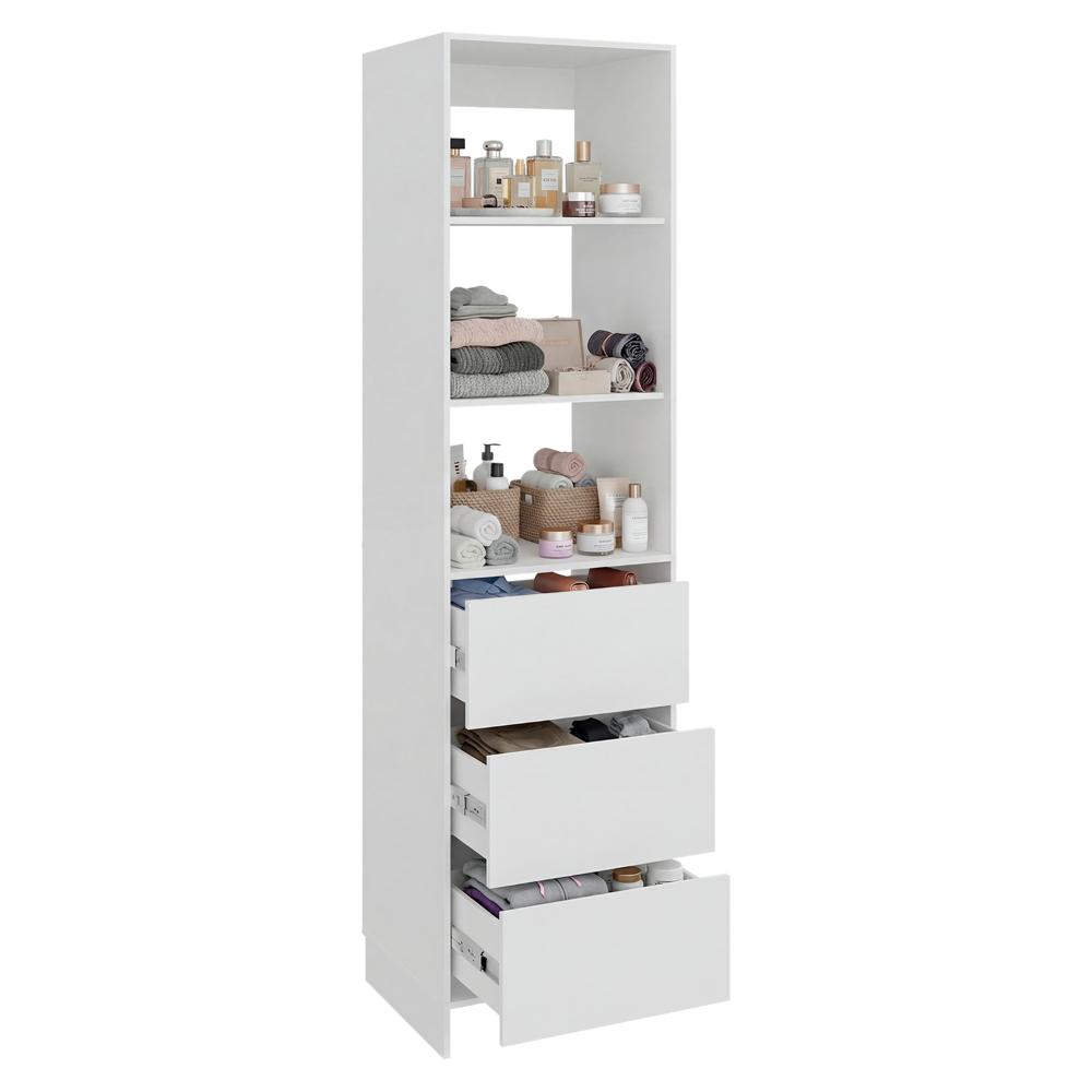 Closet Independiente 40, Blanco, con 2 entrepaños y 3 cajones multiusos ZF