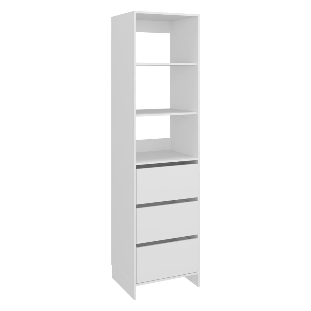 Closet Independiente 40, Blanco, con 2 entrepaños y 3 cajones multiusos ZF