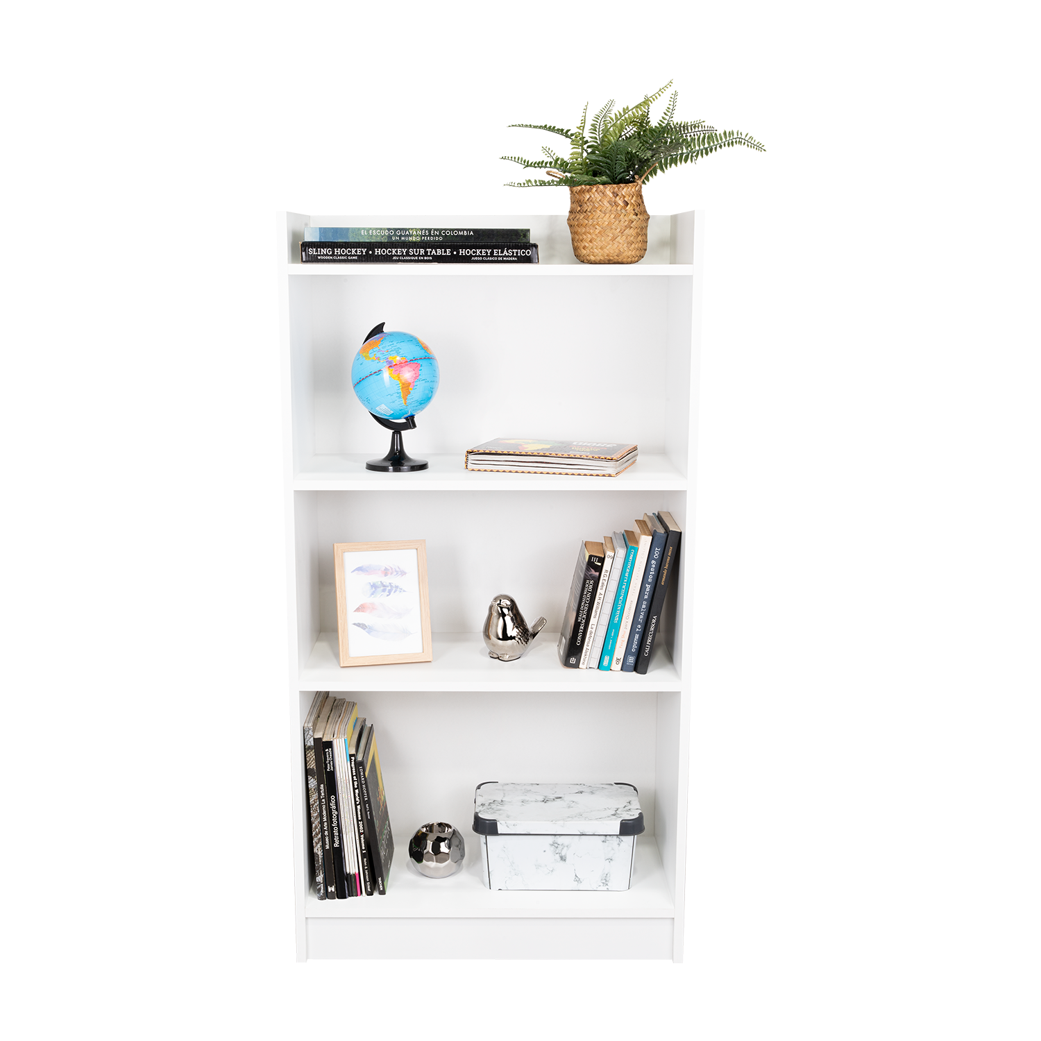 Combo para Oficina Izan, Blanco, Incluye Escritorio y Biblioteca