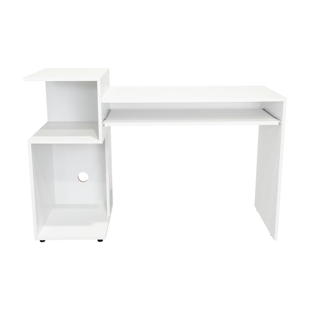 Combo Para Oficina Izan, Blanco, Incluye Escritorio y Biblioteca