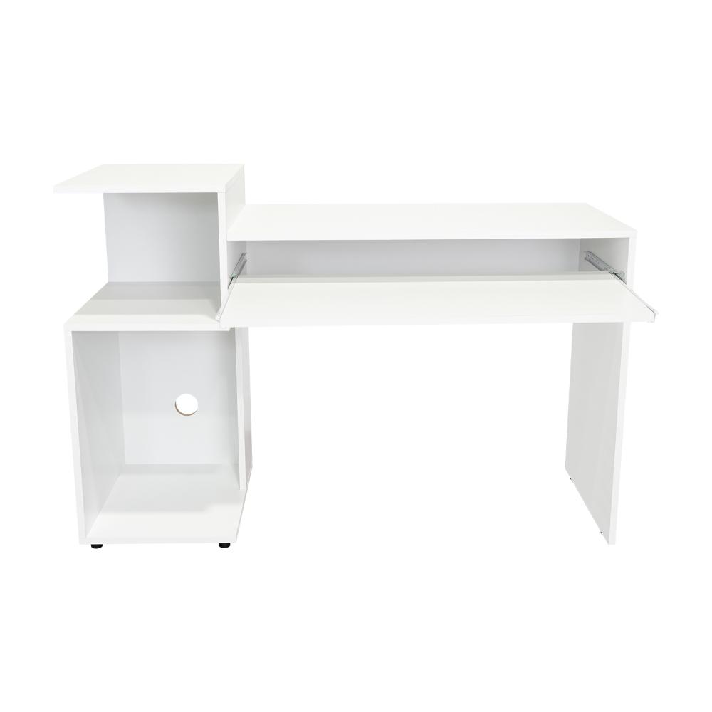 Combo Para Oficina Izan, Blanco, Incluye Escritorio y Biblioteca
