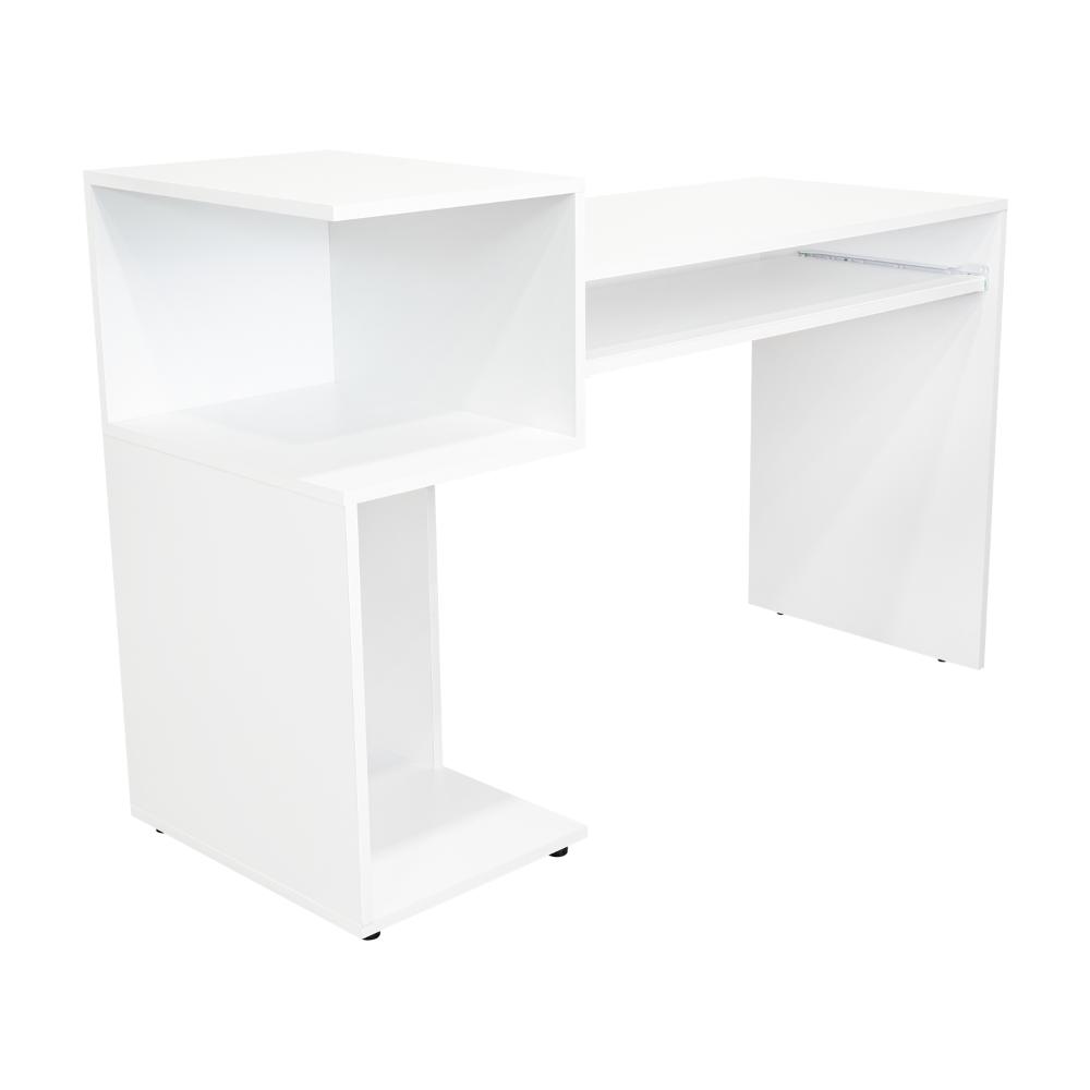Combo Para Oficina Izan, Blanco, Incluye Escritorio y Biblioteca