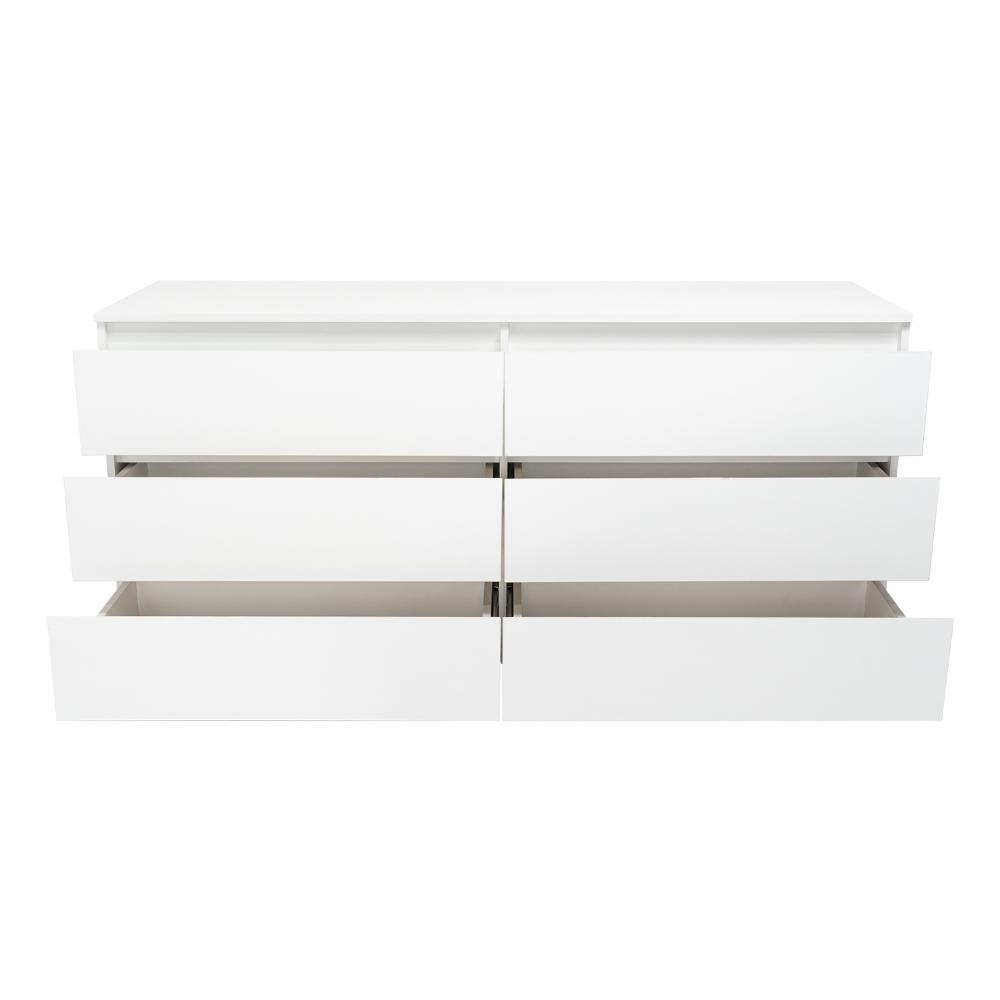Organizador Asteria, Blanco Vainilla, con Seis Cajones Deslizables X2