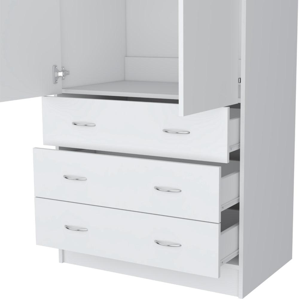 Closet Pilic, Blanco Duqueza, Tres Cajones Con Gran Capacidad De Almacenamiento ZF