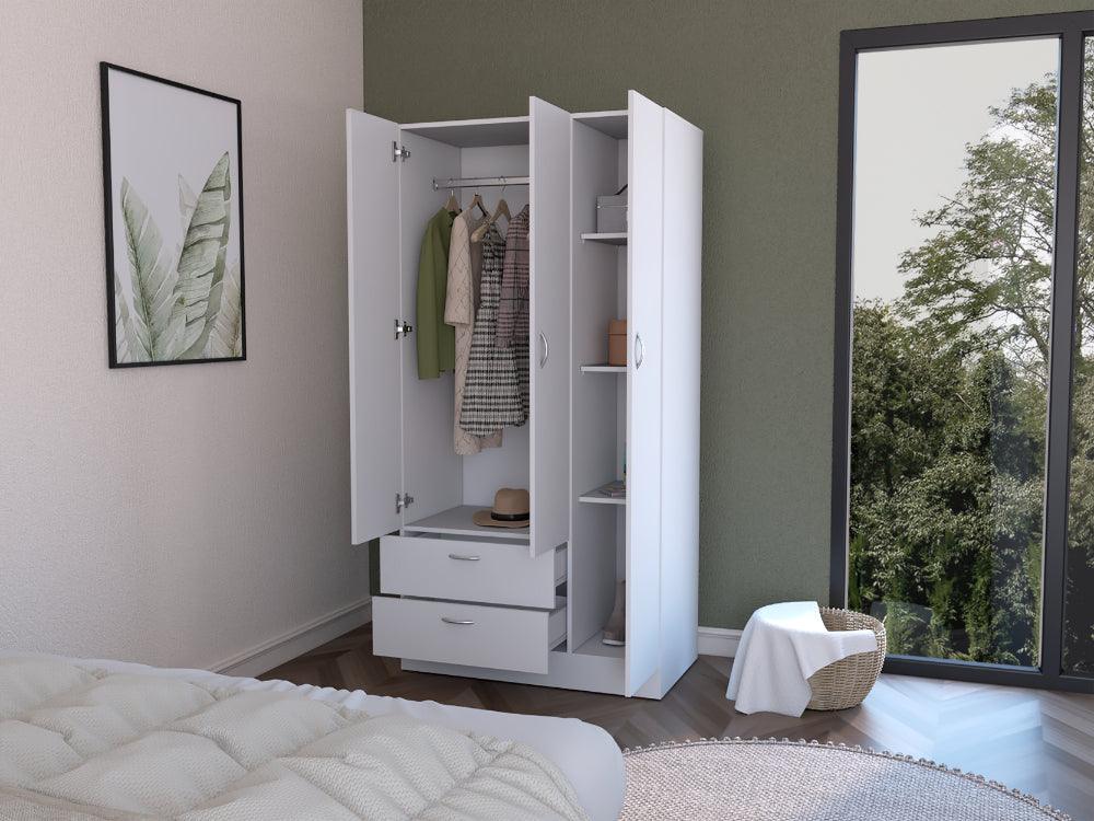 Closet Rivers, Blanco, Con Tubo Para Colgar Prendas ZF