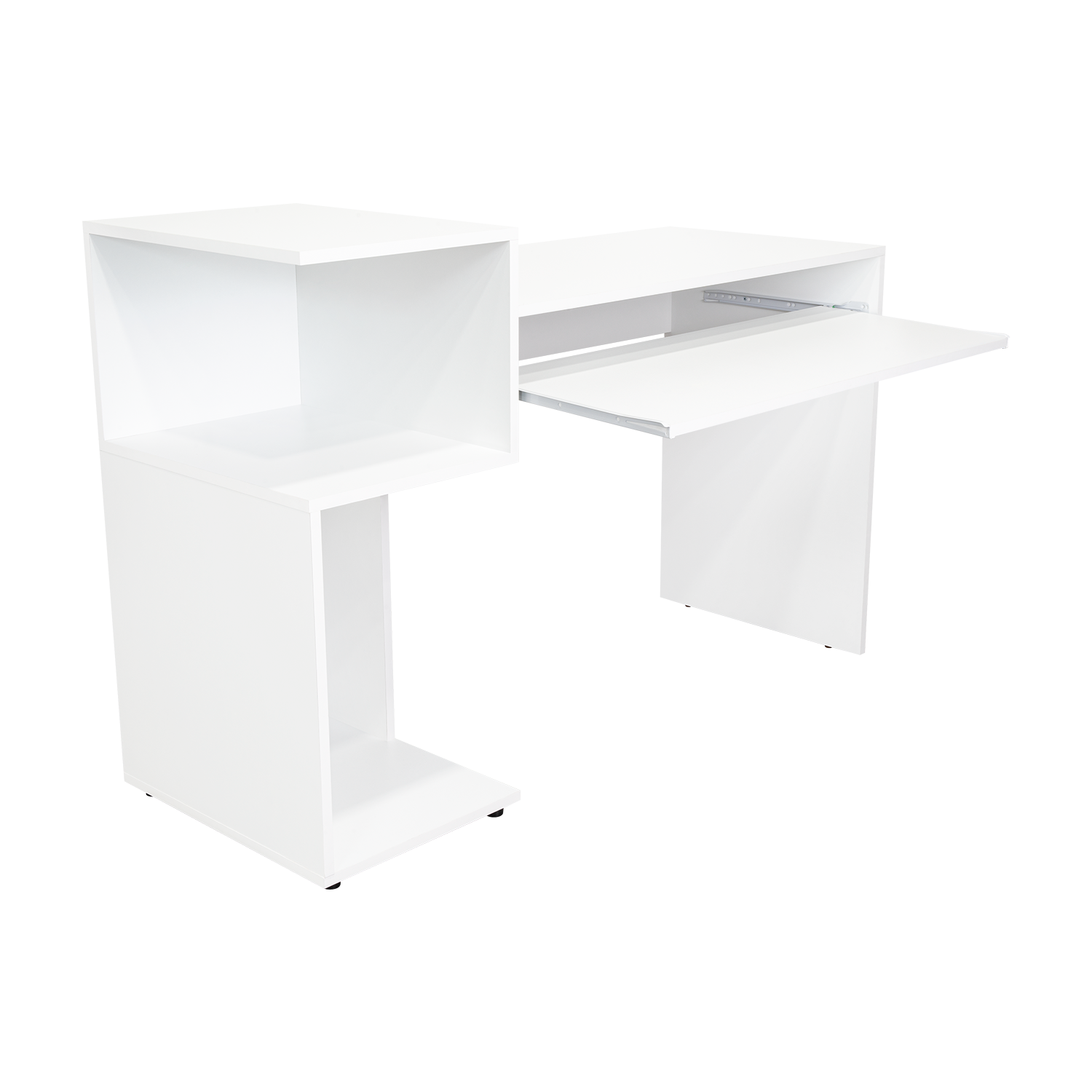 Combo Para Oficina Izan, Blanco, Incluye Escritorio y Biblioteca