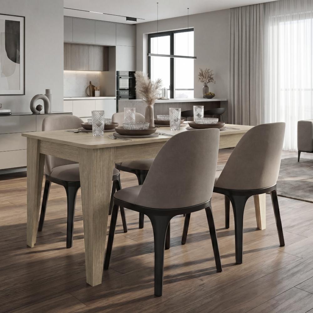 Mesa para Comedor Torino 160, Cartagena, Diseño Moderno, No Incluye Sillas