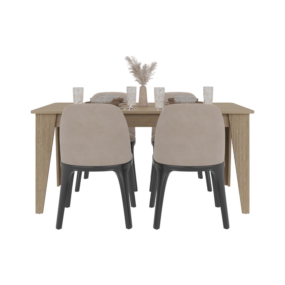 Mesa para Comedor Torino 160, Cartagena, Diseño Moderno, No Incluye Sillas