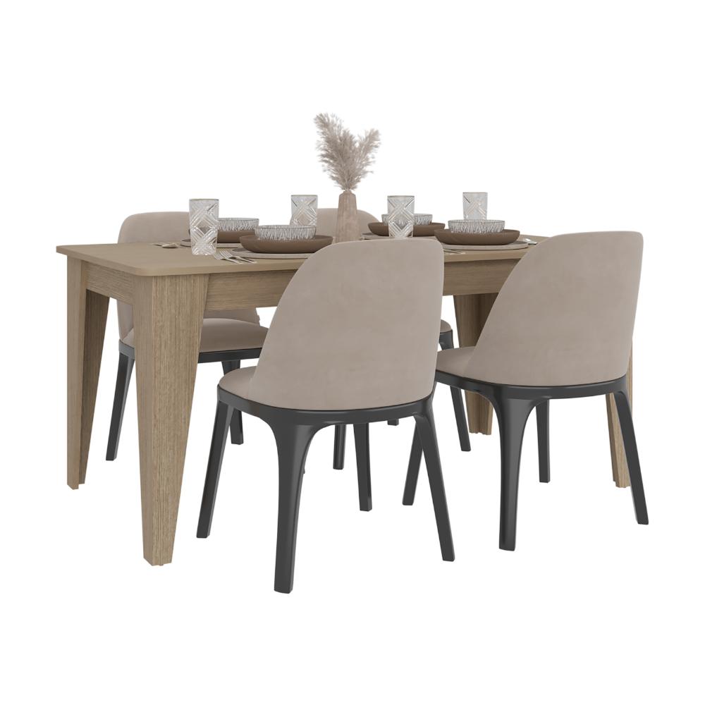 Mesa para Comedor Torino 160, Cartagena, Diseño Moderno, No Incluye Sillas