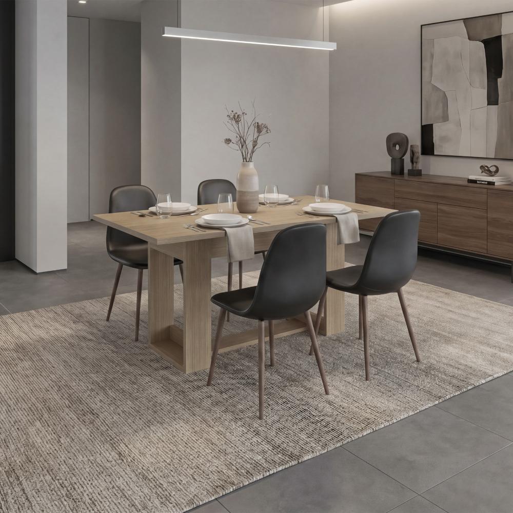 Mesa para Comedor Volder 160, Cartagena, con Amplia Superficie, No Incluye Sillas